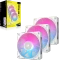 Corsair iCUE LINK RX120 RGB Starter Kit, weiß, LED-Steuerung, 120mm, 3er-Pack Vorschaubild