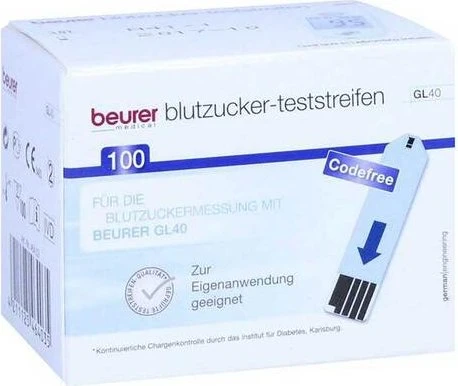 1001 Artikel Medical GL 40 Blutzucker-Teststreifen, 100 Stück