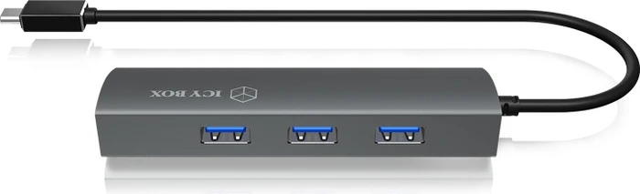 RaidSonic Icy Box IB-HUB1406-C schwarz, 3-port, USB-C 3.0
