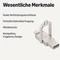 AmazonBasics Dual Thumb Drive Memory Stick 512GB Champagner-Silber, USB-A + USB-C, USB 3.2 Gen 1×1 Vorschaubild