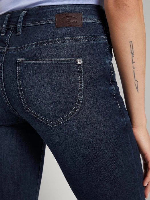 Tom Tailor Alexa Straight Jeans mit Bio-Baumwolle Jeans dark stone wash denim (Damen)