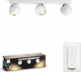 Philips Hue White Ambiance Buckram 3-flammig weiß
