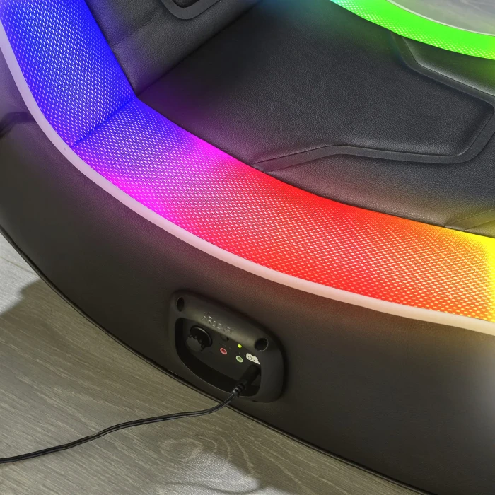 X Rocker Chimera RGB 2.0 Neo Motion LED Floor Rocker Gaming-Bodensessel für Kinder/Jugendliche, schwarz