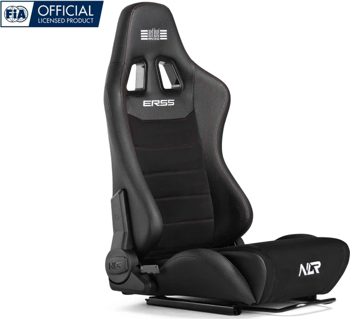 Next Level Racing ERS5 Elite Liegesitz, PU Leather & Suede Edition, schwarz
