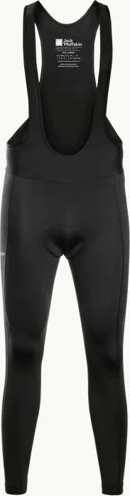 Jack Wolfskin Morobbia Bibtights Fahrradhose lang schwarz (Herren)