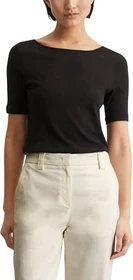 Marc O'Polo Regular Boat Neck T-Shirt kurzarm schwarz (Damen)