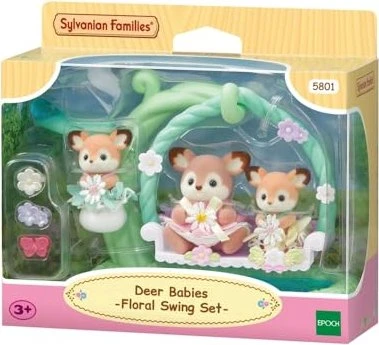 Epoch Sylvanian Families - Spiel-Sets - Reh Babys mit Blumenschaukel Spielset