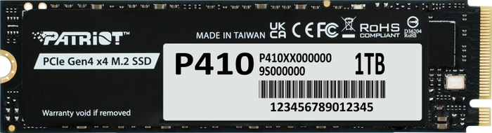 Patriot P410 1TB, M.2 2280 / M-Key / PCIe 4.0 x4