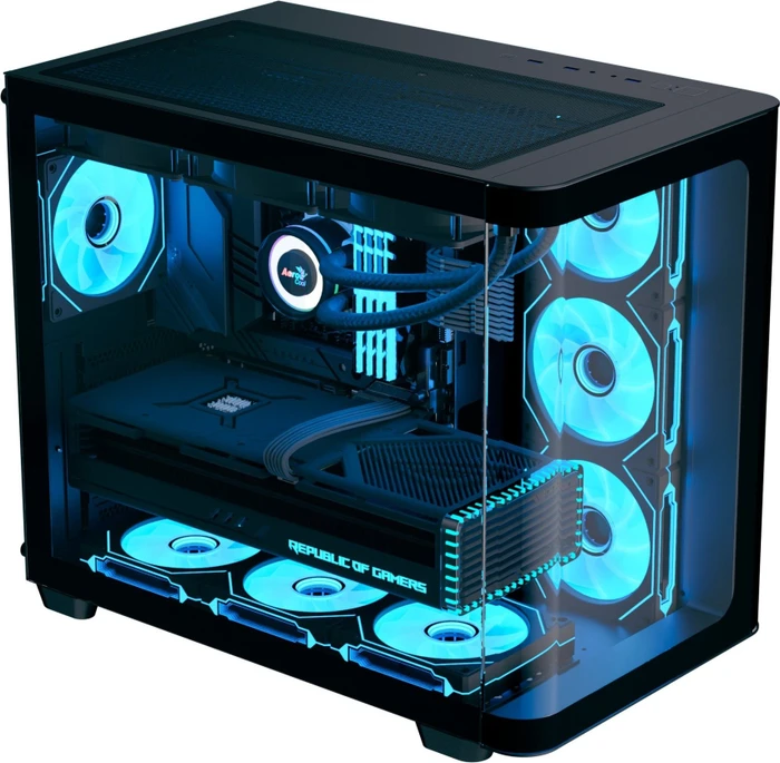 AeroCool P500C Black, Glasfenster