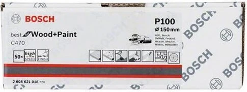 Bosch Professional C470 Best for Wood and Paint Schleifblatt K100, 150mm, 50 Stück