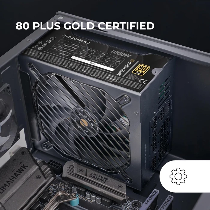 Mars Gaming MPB1000PSI schwarz 1000W, ATX 3.1