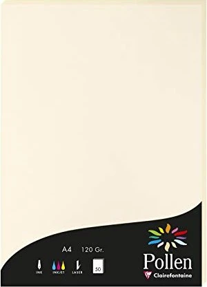 Clairefontaine Pollen Universalpapier elfenbein, A4, 120g/m², 50 Blatt