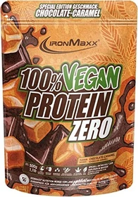IronMaxx 100% Vegan Zero Protein Chocolate Caramel 500g