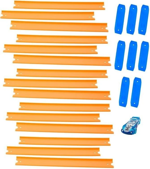 Mattel Hot Wheels Track Builder Straight Track with Car