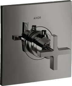Hansgrohe Axor Citterio Thermostat HighFlow Unterputz mit Kreuzgriff polished black chrome