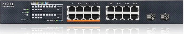 Zyxel XMG1915-18EP Rackmount 2.5G Smart Switch, 16x RJ-45, 2x SFP+, 180W PoE++