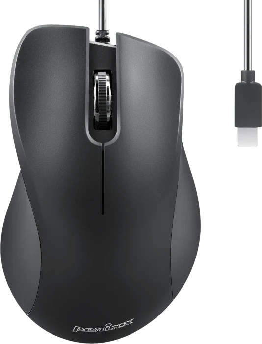 Perixx PERIMICE-221C Silent Ergonomic Mouse, schwarz, USB-C