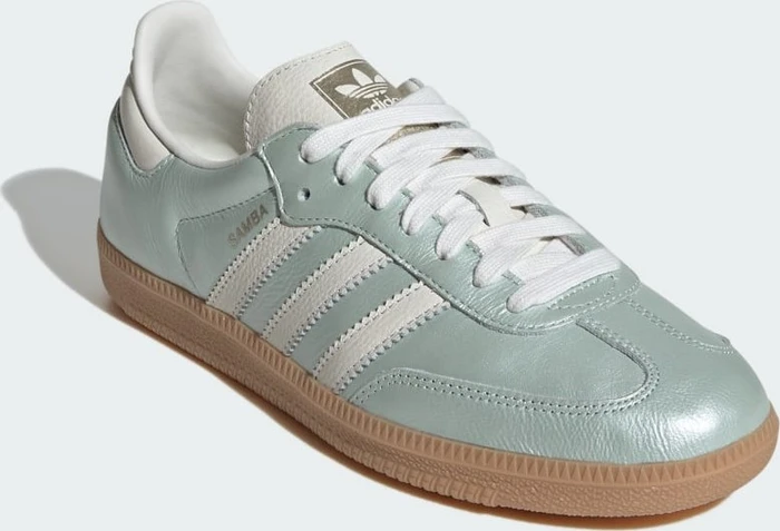 adidas Samba OG linen green metallic/off white/cyber metallic (Damen)