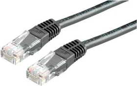 Value Patchkabel, Cat6, U/UTP, RJ-45/RJ-45, 2m, schwarz