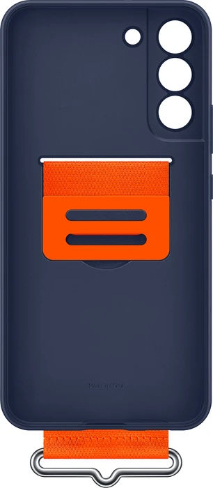 Samsung Silicone Cover with Strap für Galaxy S22+ navy