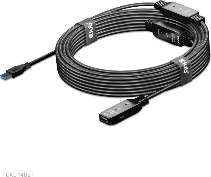 Club 3D USB 3.0 aktives Verlängerungskabel A/A, 15m