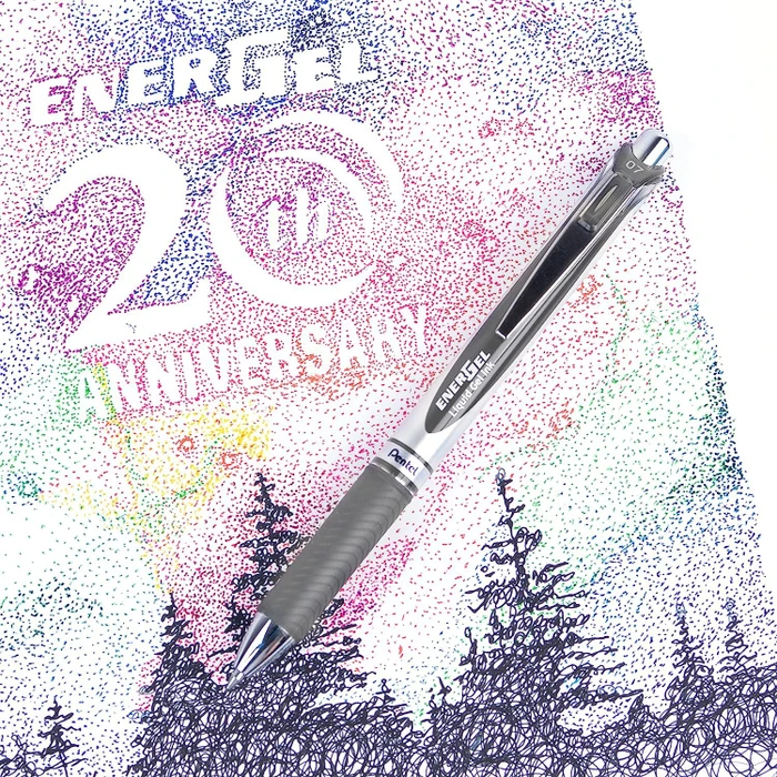 Pentel EnerGel XM BL77 Gelroller grau/silber, 12er-Pack (BL77-NX-12) – Bild 12