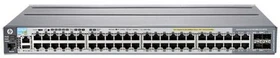 HPE Aruba 2920 48G Rackmount Gigabit Managed Stacking Switch, 44x RJ-45, 4x RJ-45/SFP, 2x Erweiterungsslot, 370W PoE+ (J9729A)