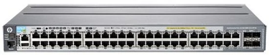 HPE Aruba 2920 48G Rackmount Gigabit Managed Stacking Switch, 44x RJ-45, 4x RJ-45/SFP, 2x Erweiterungsslot, 370W PoE+