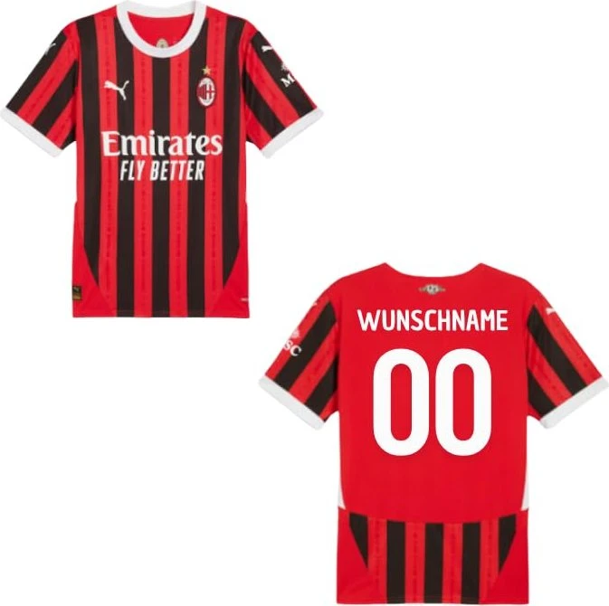 Puma AC Milan 2024/2025 Heimtrikot kurzarm for all time red/puma black (Junior)