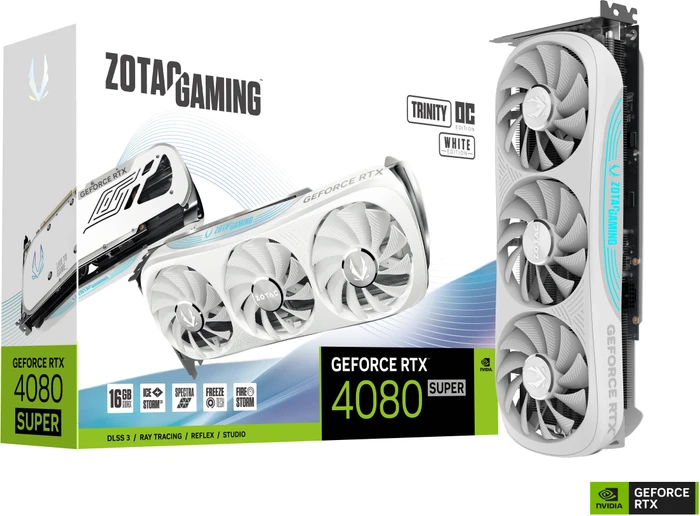 Zotac Gaming GeForce RTX 4080 SUPER Trinity OC White Edition, 16GB GDDR6X, HDMI, 3x DP