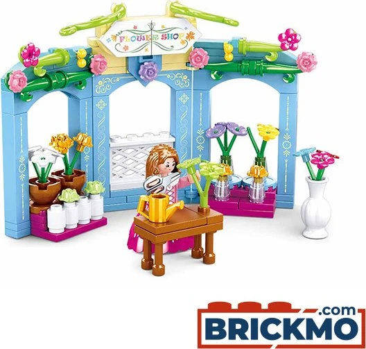 Sluban Girl's Dream Village Flower Shop