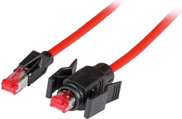 EFB Elektronik TM21 UC900 PUR Industrial-Patchkabel, Cat7/Cat6a, S/FTP, RJ-45/RJ-45, 2m, rot