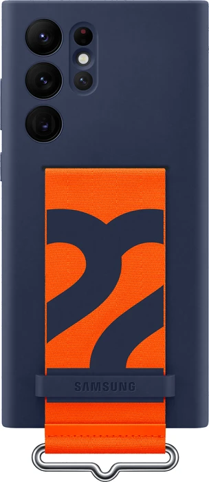 Samsung Silicone Cover with Strap für Galaxy S22 Ultra