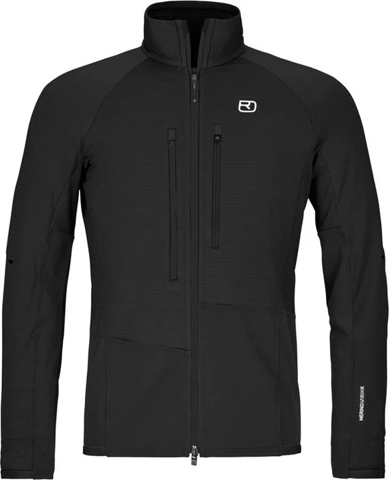 Ortovox Fleece Rib Funktionsjacke black raven (Herren)