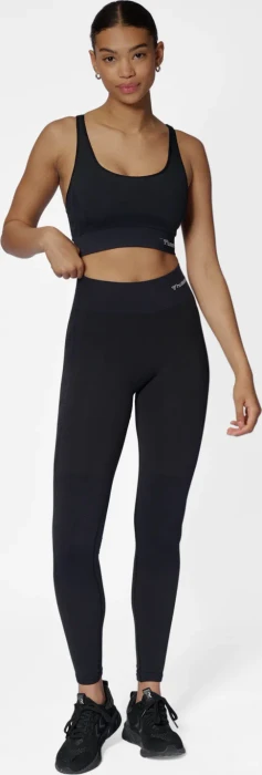 hummel CLEA Seamless Tight Hose lang black melange (Damen)