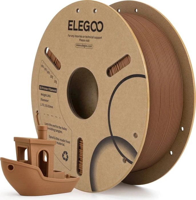 Elegoo PLA, Teak Wood, Spule, 1.75mm, 1.00kg