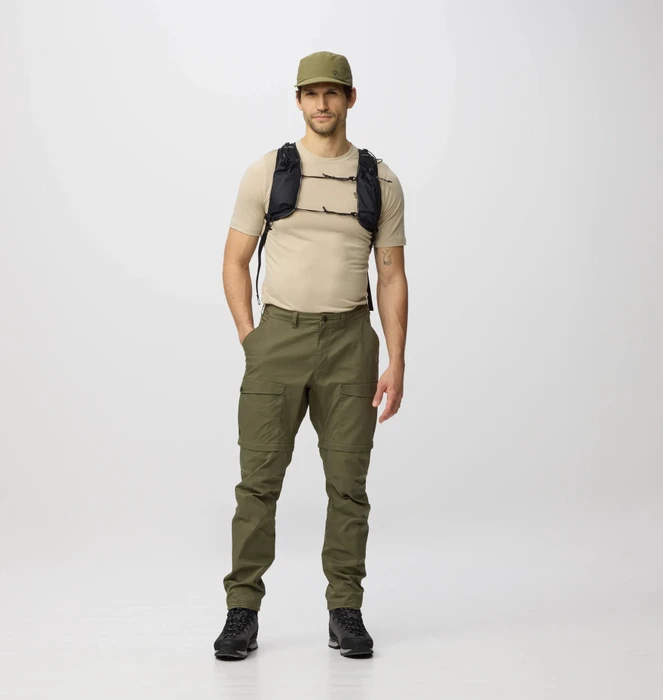 Fjällräven Abisko Hybrid Trail Zip-Off Hose lang laurel green (Herren)
