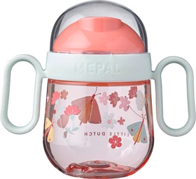 Mepal Mio Antitropf Trinklernbecher, 6+M, 200ml, flowers & butterflies