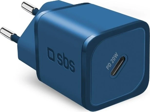 SBS Mobile Ultra-Schnellladegerät GaN Power Delivery 20W blau