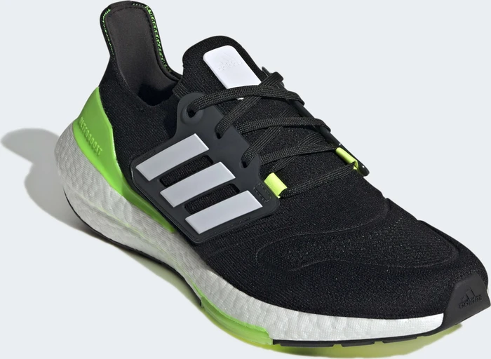 adidas Ultraboost 22 core black/cloud white/solar green (Herren)