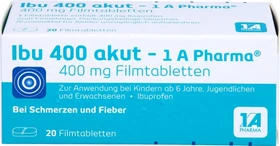 1A Pharma Ibu 400 akut Schmerztabletten, 20 Stück