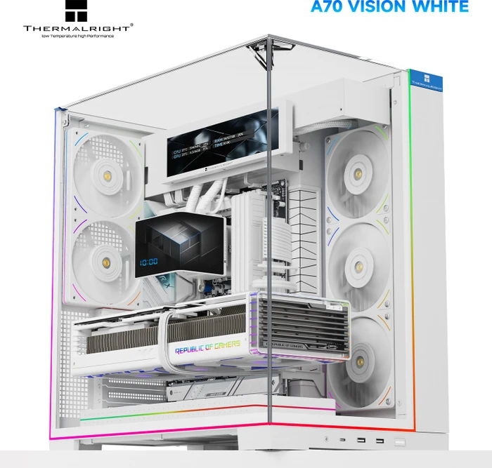 Thermalright A70 Vision White, weiß, Glasfenster