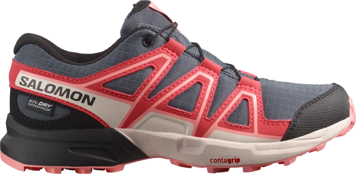 Salomon Speedcross Waterproof dawn pink/acid lime/black (Junior)