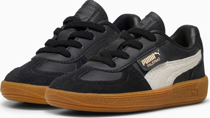 Puma Palermo Leather puma black/feather gray/gum (Junior)