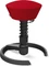 Aeris Swopper New Edition Bürohocker mit Gleitern, Feder Standard, Gestell Alu schwarz, Bezug Wollmischung Select rot Vorschaubild