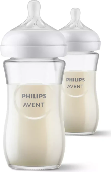 Philips Avent SCY933/02 Natural Response Glas Trinkflasche, 240ml, 2 Stück