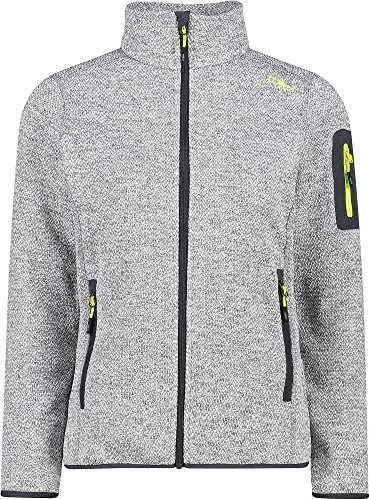 CMP Knit Tech Melange Fleece Jacke grey/limone (Damen)