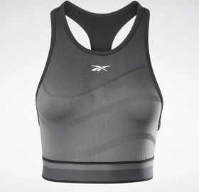 Reebok United By Fitness Seamless Crop Top Funktionsshirt ärmellos schwarz/grau (Damen)