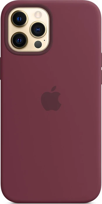 Apple Silikon Case mit MagSafe für iPhone 12 Pro Max Pflaume