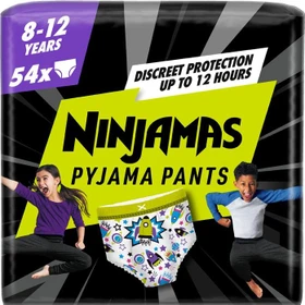 Pampers Ninjamas Pyjama Pants Boys Einwegwindel, 8-12J, 27-43kg, 54 Stück